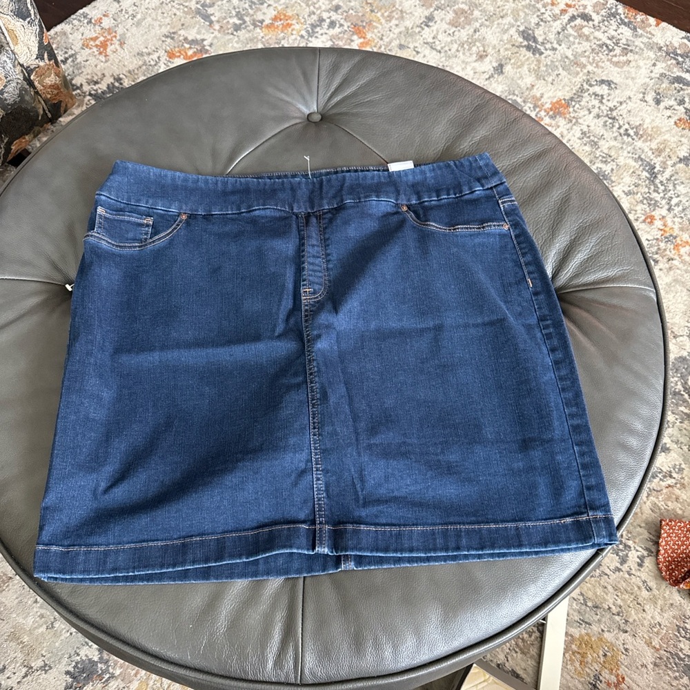 Chico's Indigo Denim Mini Skirt